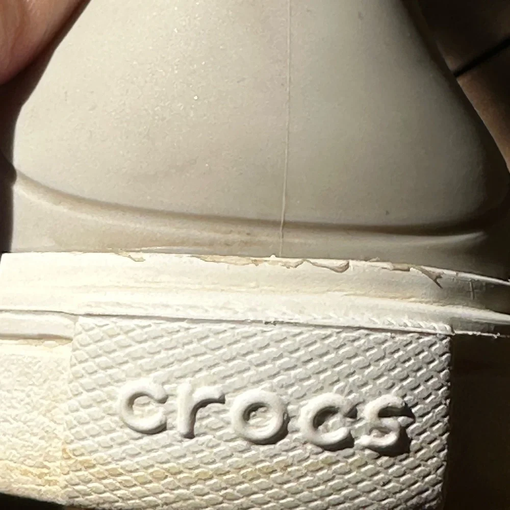 CROCS Iconic Comfort White Perforated Loafers - Picture 4 of 8